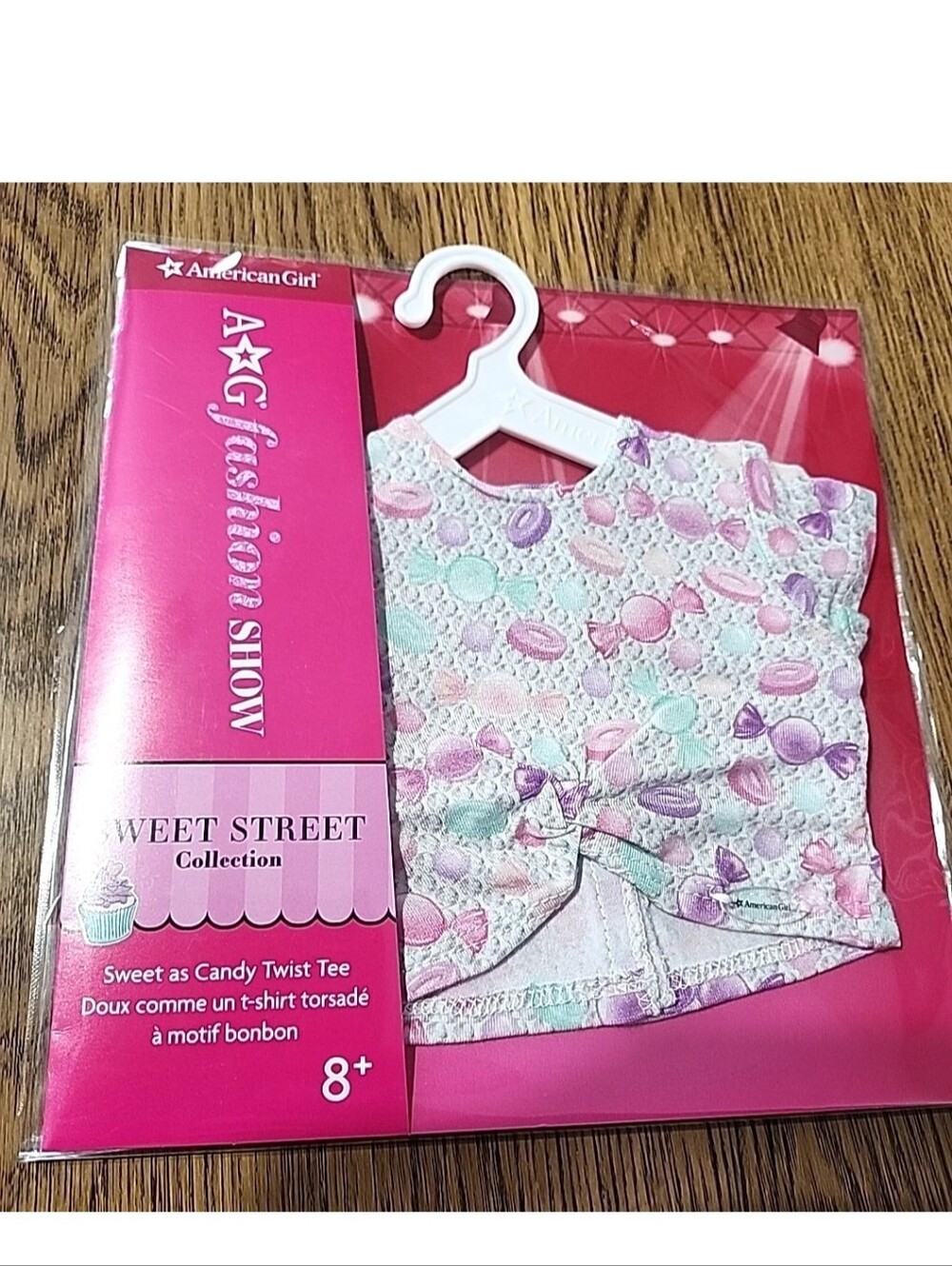 American Girl 18" Doll Sweet As Candy Twist Tee Sweet Street shirt top NEW!